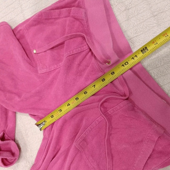 Juicy Couture Tracksuit Matching Set Large Jacket Pants Pockets Vintage Pink Y2k - Picture 8 of 15